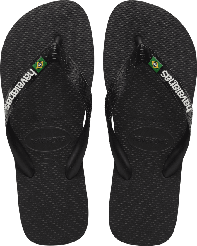 Men's Brasil Logo Black/Black 41/42, Black/Black