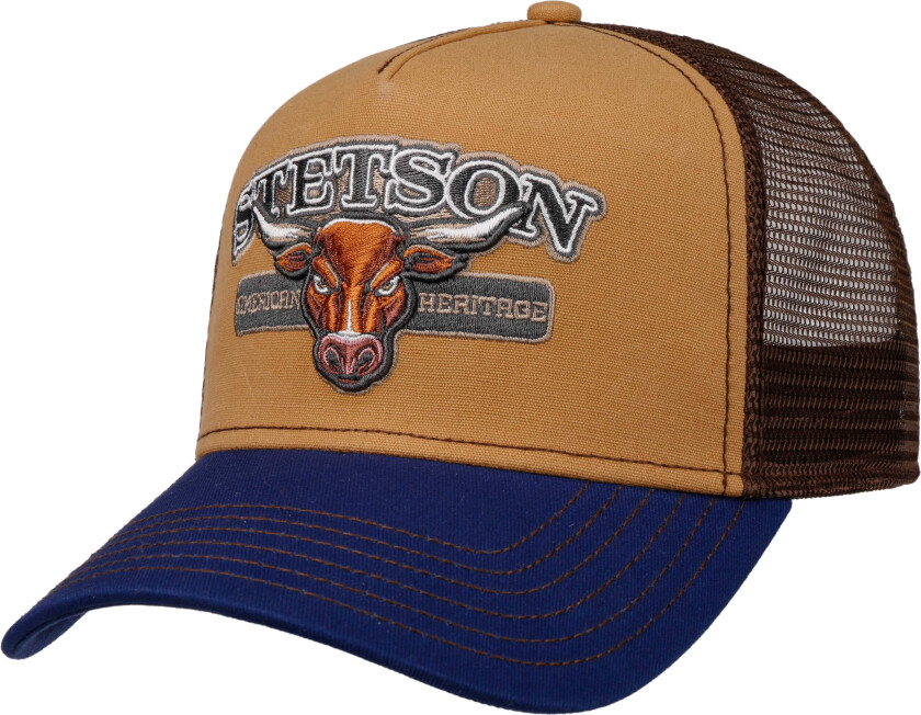 Men's Trucker Cap Bull Blue/Beige OneSize, Blue/Beige