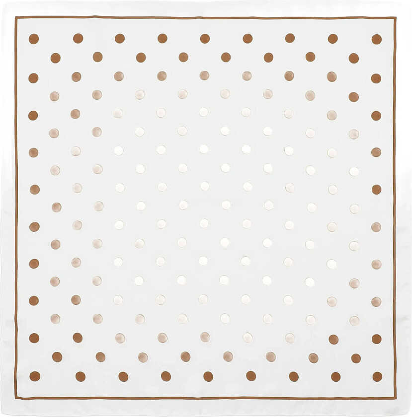 Polka Dot Scarf - White - 70X 70