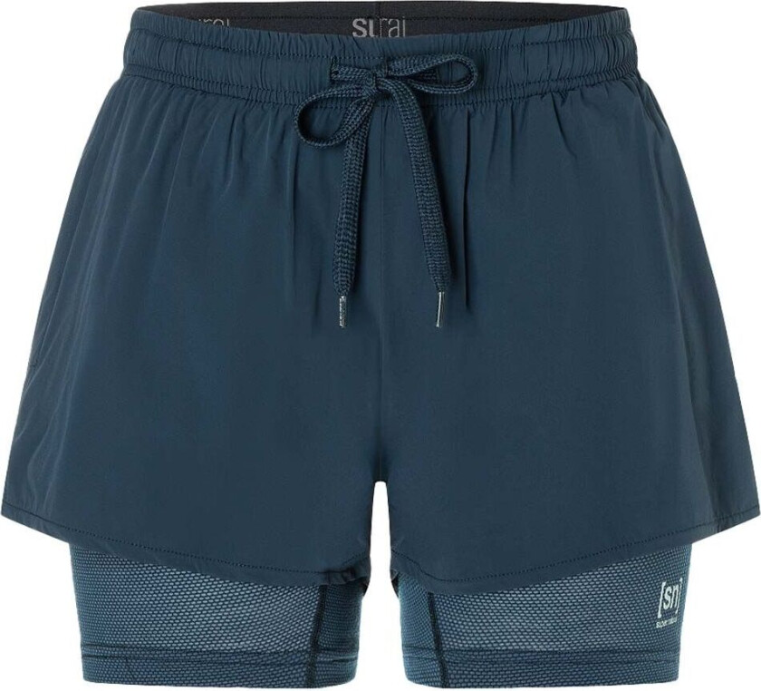 W Double Layer Shorts Blueberry XL, Blueberry