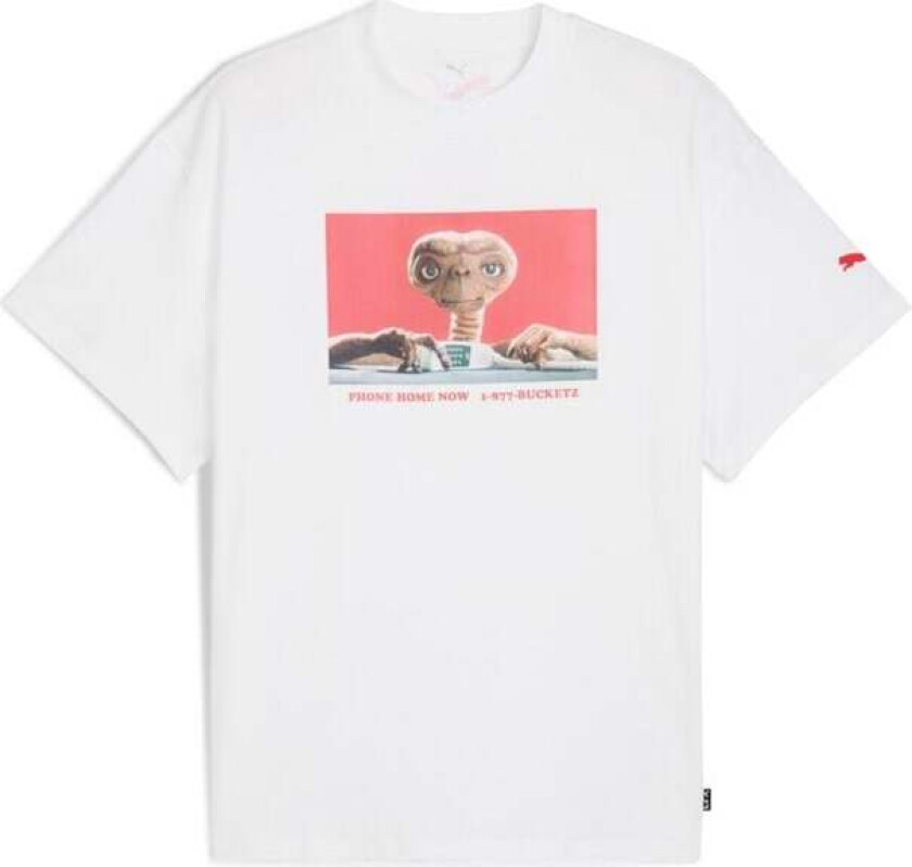 T-skjorte - Hoops x E.T. T-skjorte I - S til XXL - Herrer - hvit