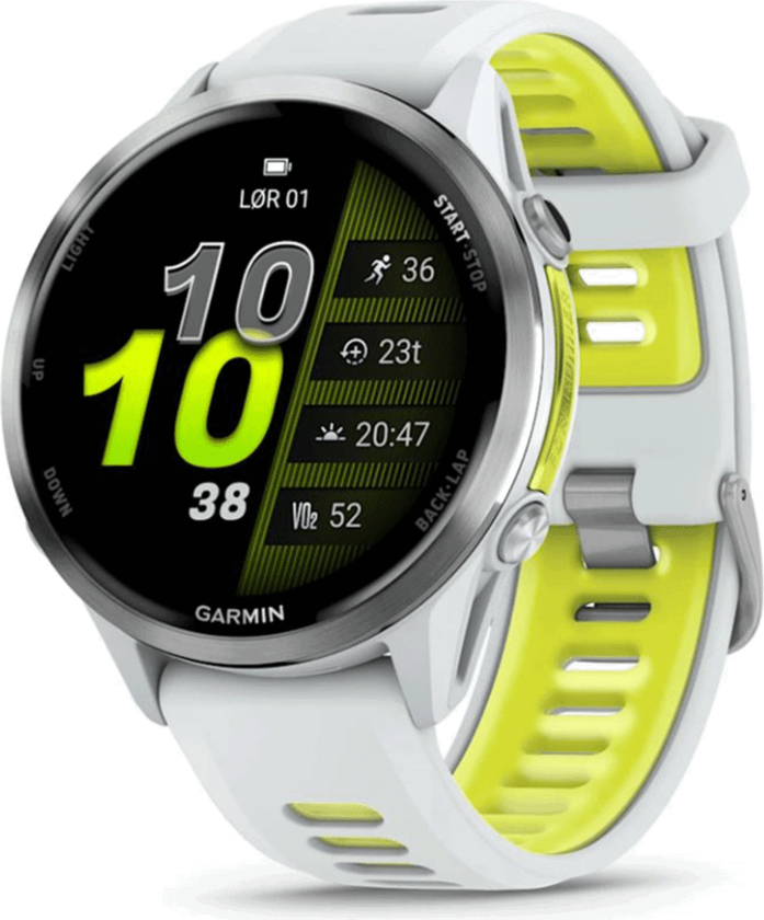 Forerunner 970, 47MM, multisportklokke, smartklokke Whitestone/Amp Yellow