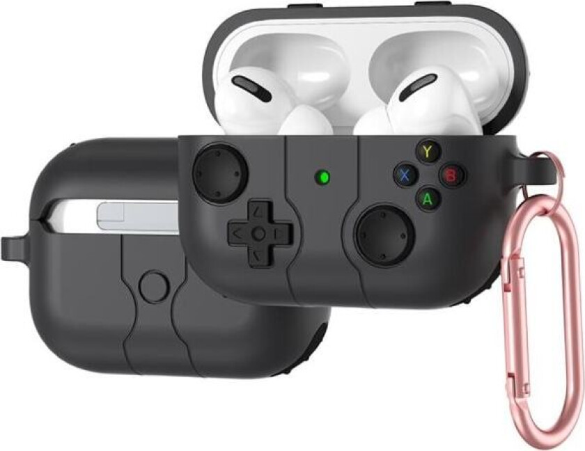 Silikondeksel i spillkontrolldesign til AirPods Pro 2 – Grå