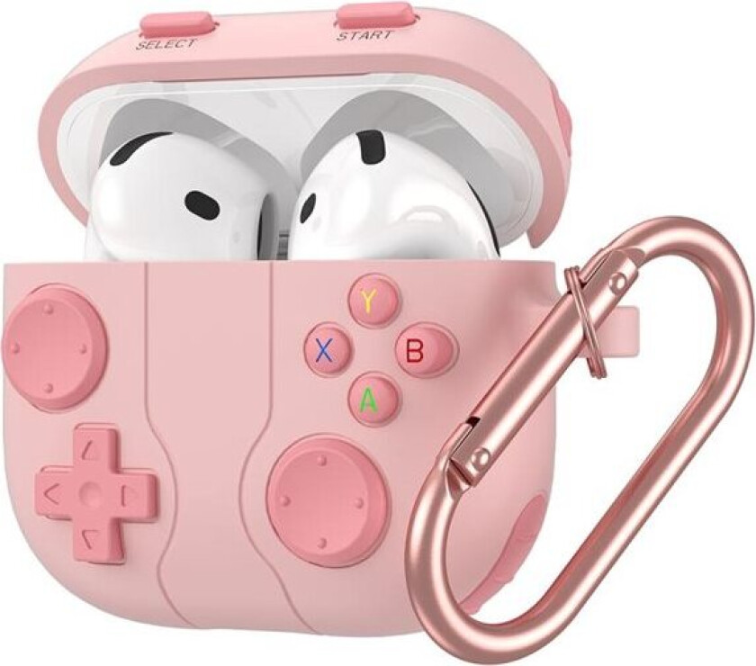 Silikondeksel i spillkontrolldesign til AirPods 4 – Rosa