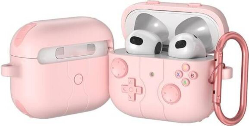 Silikondeksel i spillkontrolldesign til AirPods 3 – Rosa