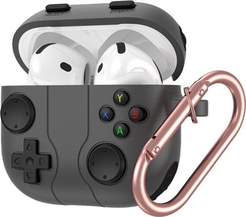 Silikondeksel i spillkontrolldesign til AirPods 4 – Grå