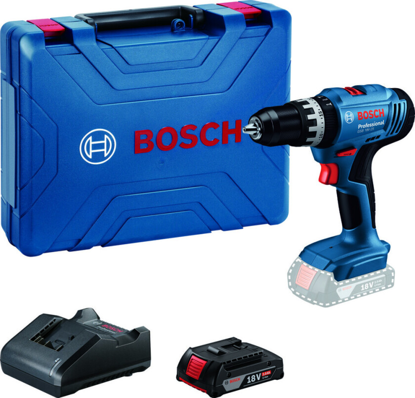 Slagbormaskin gsb 18v med batteri dreiemoment: 56nm batterier: 1stk 2ah 06019k9309