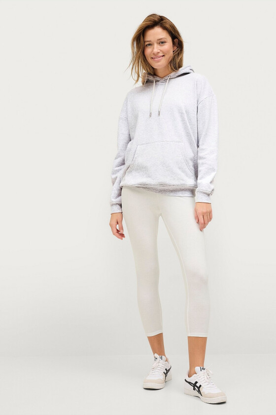 Leggings med høy midje og 3/4-lengde - Hvit