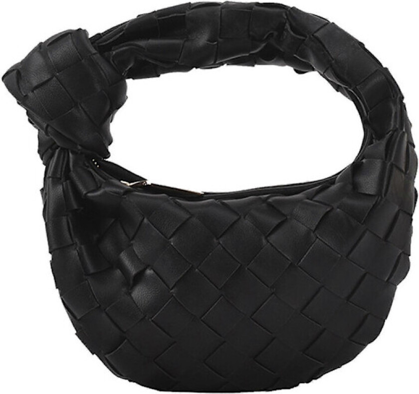 Tote Bag Vevd Håndveske Pu Lær Dame Skulderveske Lommebok Stor Volum Flettet Veske
