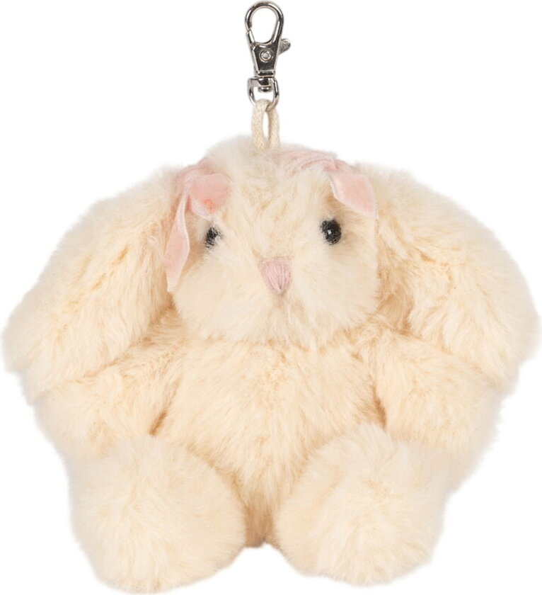 Veskeanheng - 10 cm - White Bunny - - OneSize - Nøkkelring
