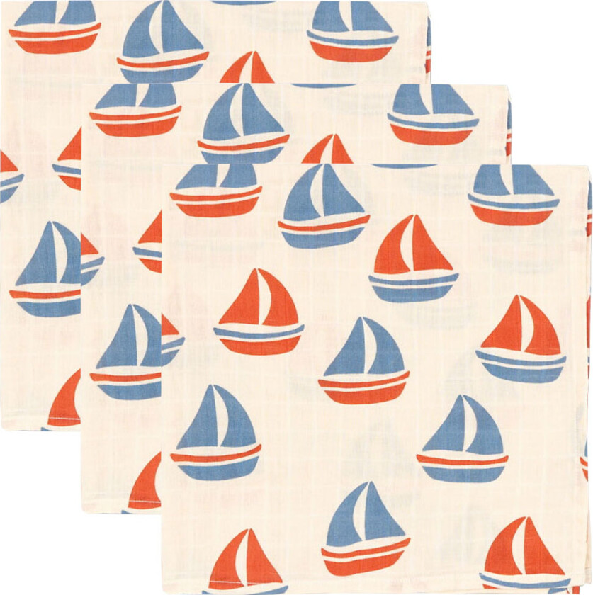 Stoffklutene - 65x65 cm - 3-pack - Ahoy - - OneSize - Gulpeklut