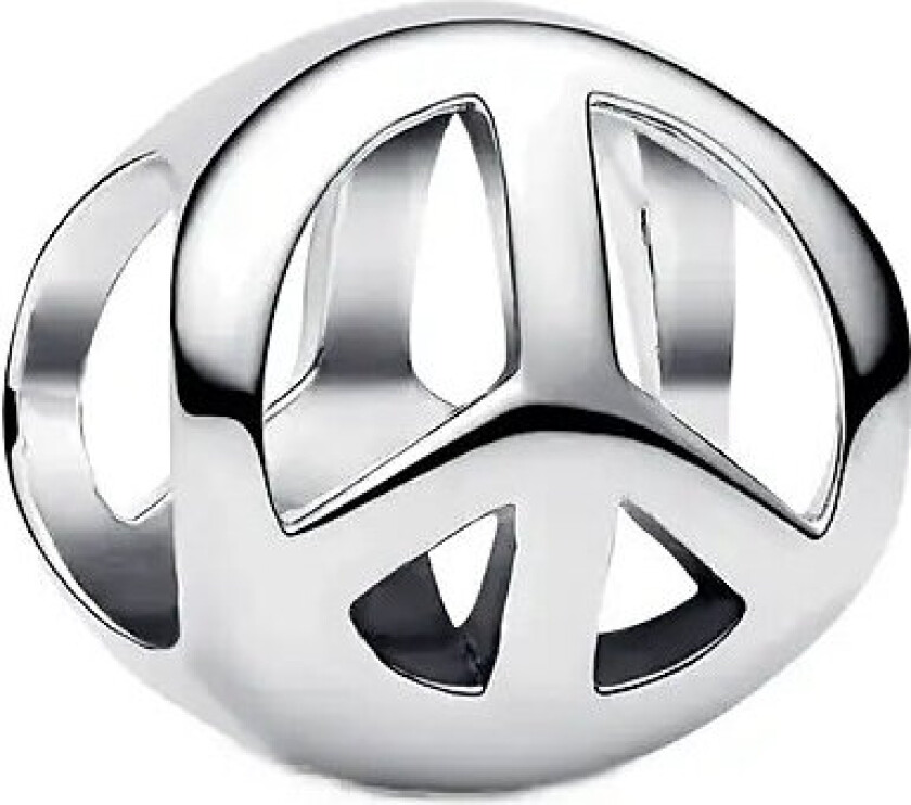 Bilde av Peace Symbol Mini Charm - Silver - ONE SIZE