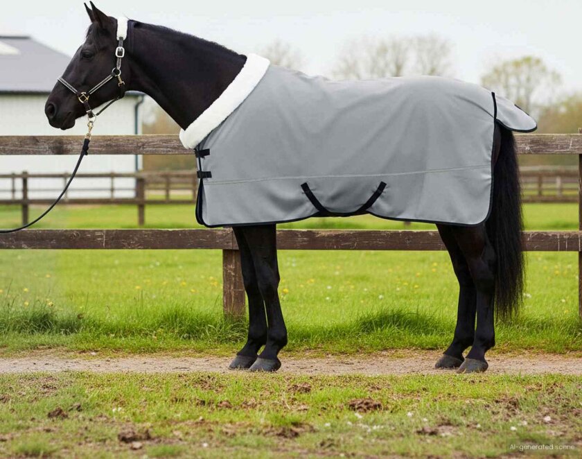 Hestepledd Kraftig mørk grønn 155 cm Polar fleece