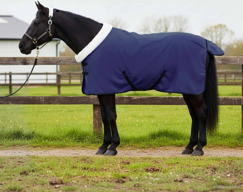 Hestepledd Marineblå 85 cm Polar fleece