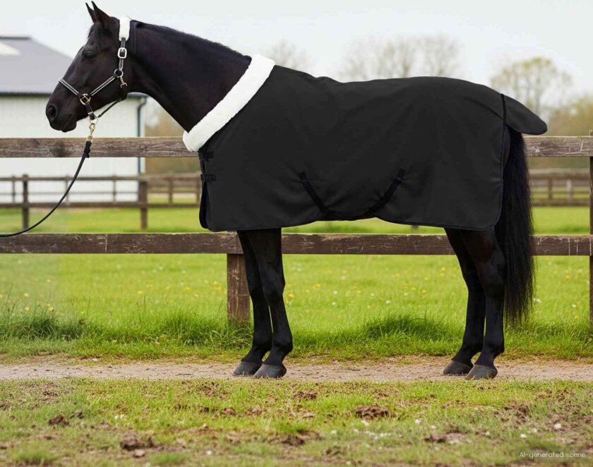 Hestepledd Svart 95 cm Polar fleece