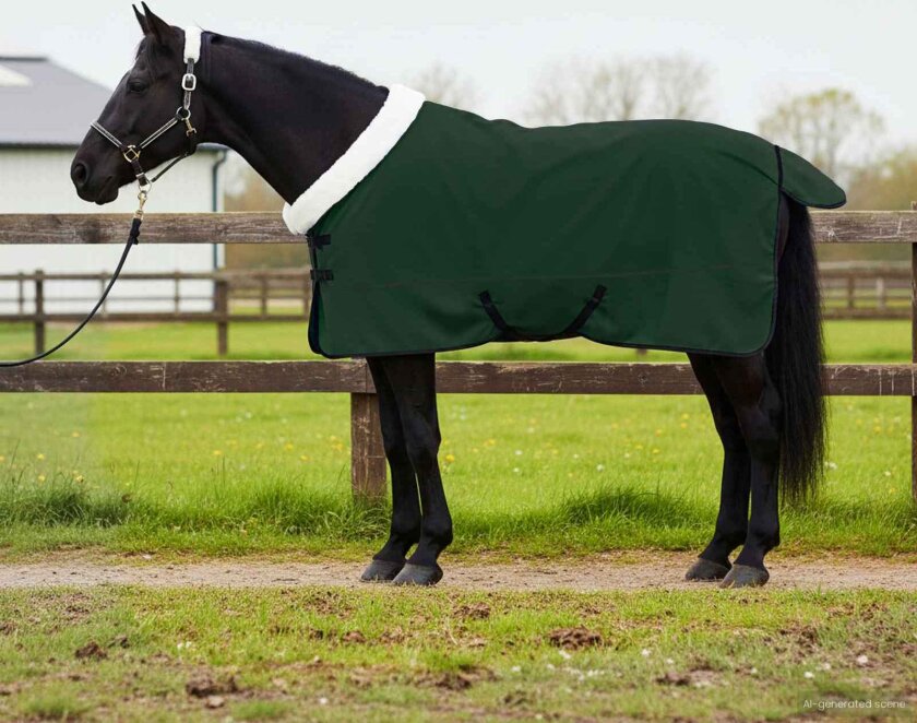 Hestepledd Kraftig mørk grønn 145 cm Polar fleece