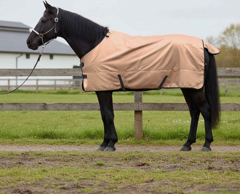 Hestepledd Cappuccino 125 cm Polyester
