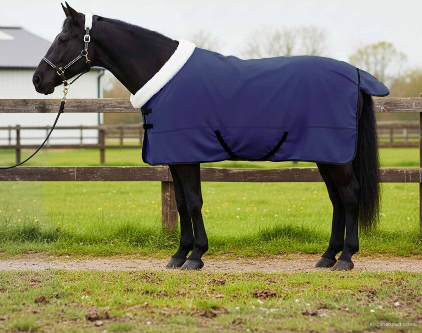 Hestepledd Marineblå 165 cm Polar fleece