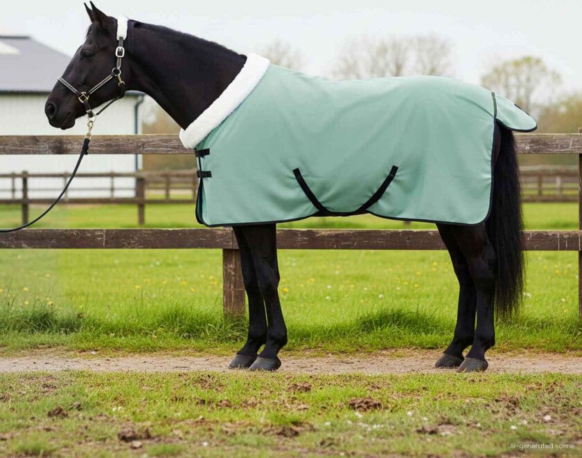Hestepledd Kraftig mørk grønn 105 cm Polar fleece