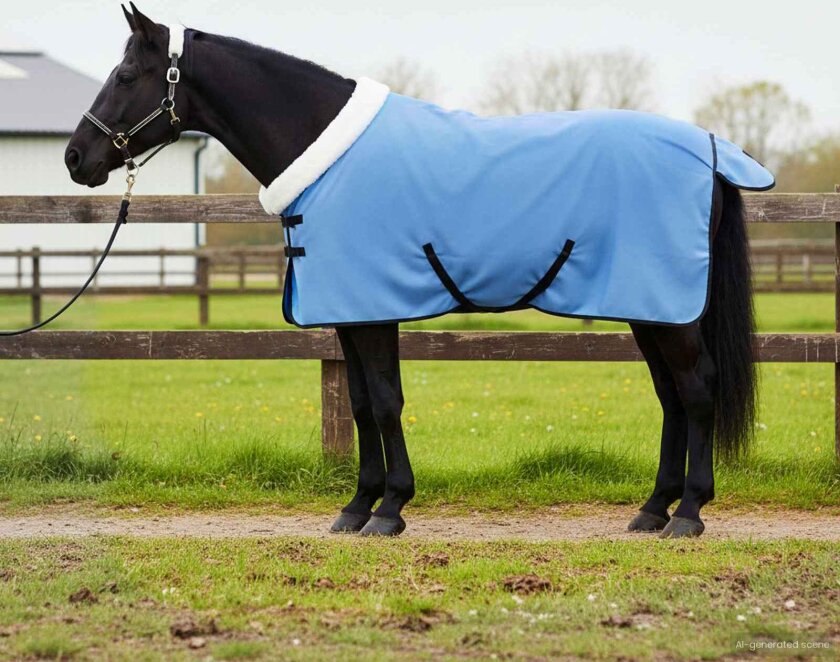 Hestepledd Full aqua 85 cm Polar fleece