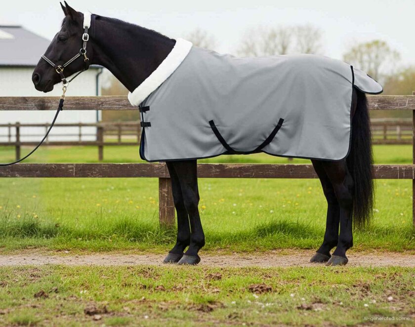 Hestepledd Kraftig mørk grønn 95 cm Polar fleece