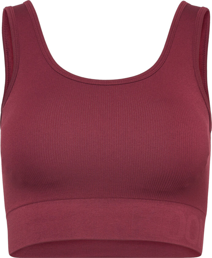 Soft Rib Seamless Crop Top - Burgundy - XS