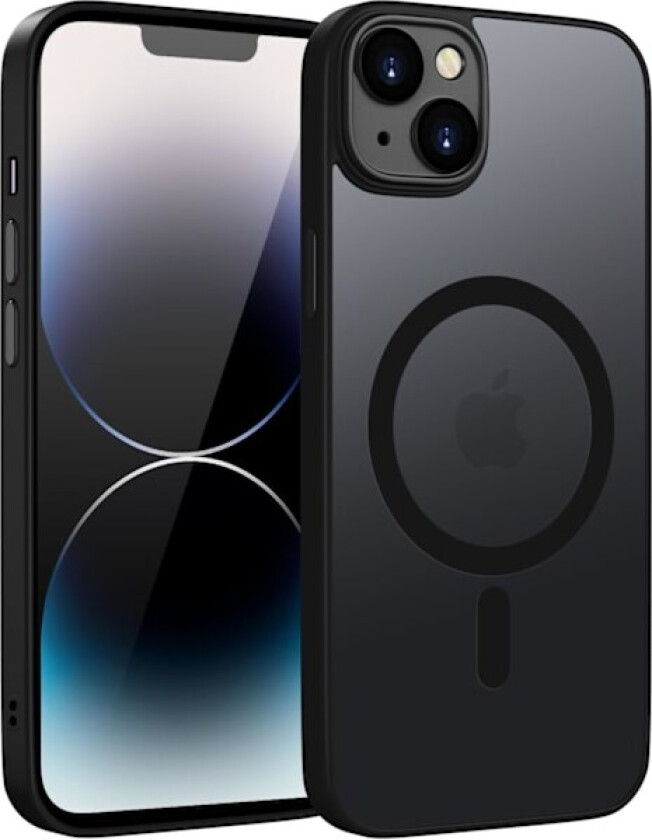 iPhone 13 6,1 tommer Gjennomsiktig Matt deksel til iPhone 13, Tynt Støtsikkert Deksel Kamerabeskyttelse til iPhone 13 - Svart