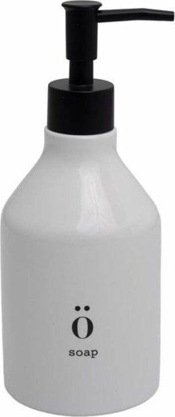 Såpedispenser hvit og svart