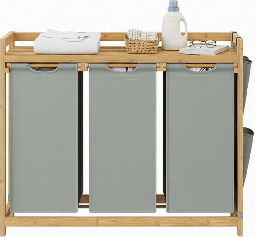 Skittentøyskurv, 94x33x78 cm, Grå