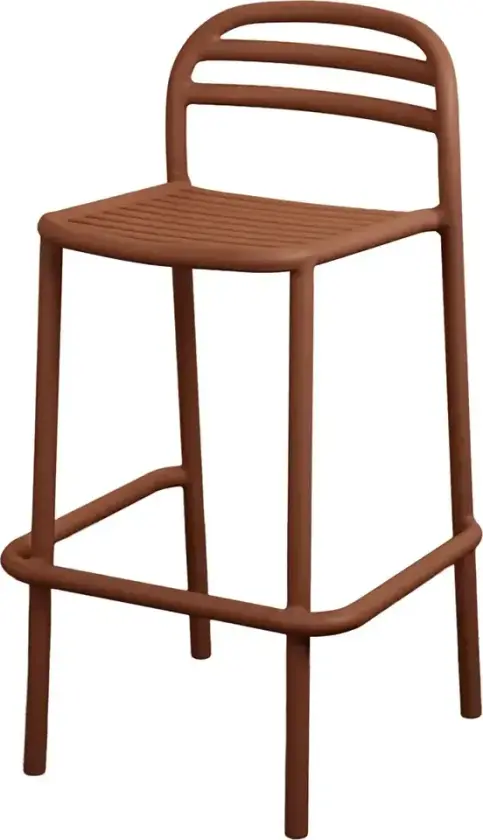 Bliss barstol, stabelbar Desert red, aluminium