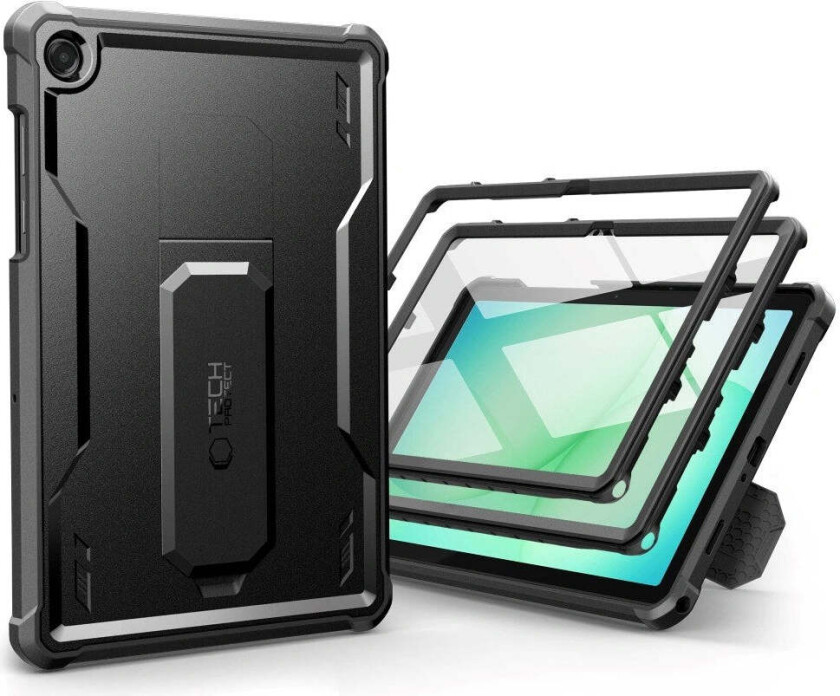 Samsung Galaxy Tab A11+ (Plus) / A9+ (Plus) Tech-Protect Kevlar Pro Deksel med Innebygd Skjermbeskytter - Svart