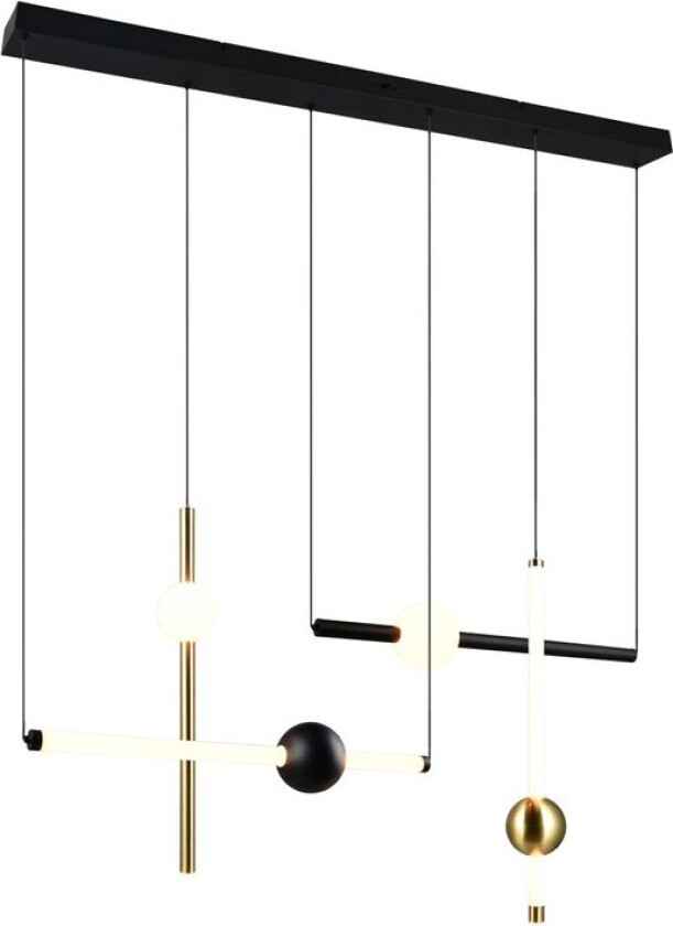 Pendellampe TRIO Melita - 110 cm, Matt svart