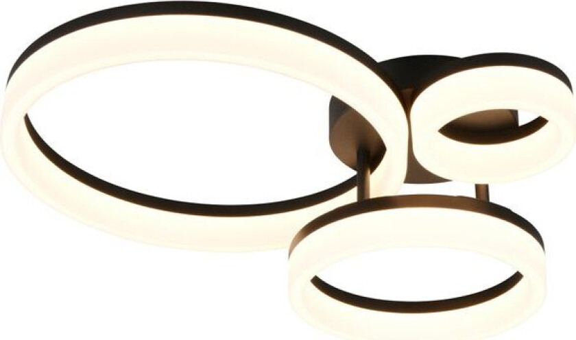 Taklampe TRIO Scope - 3 lamper, Matt svart