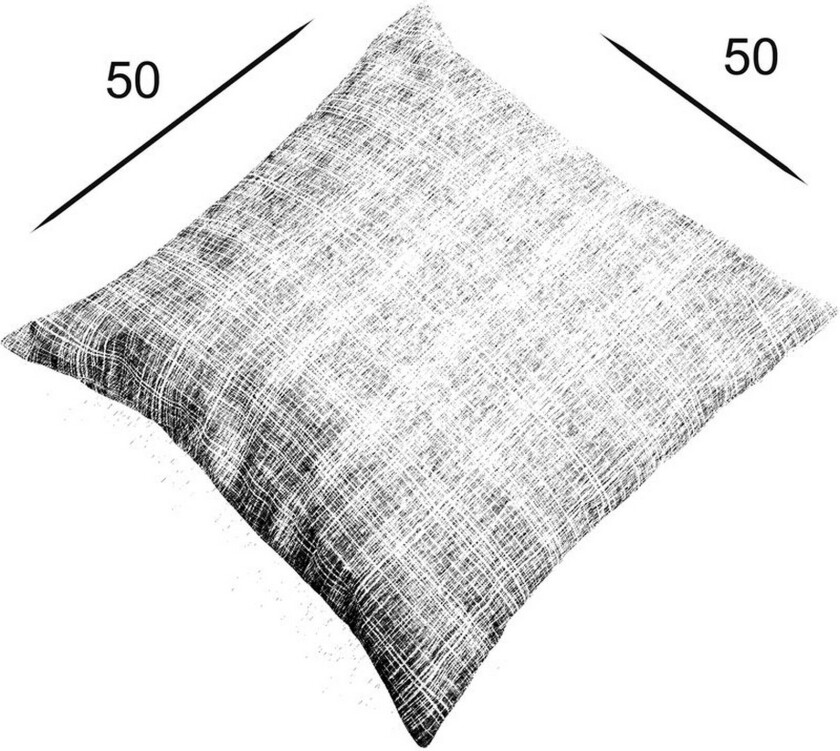 Futteral Fritab 50x50 cm til puter - Diagonal blå