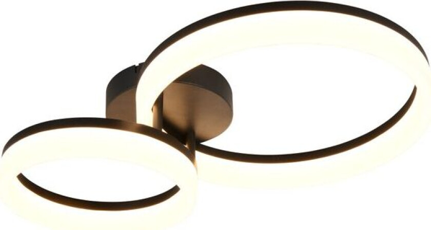 Taklampe TRIO Scope - 2 lamper, Matt svart