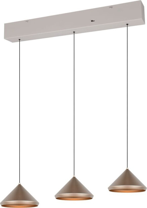 Pendellampe TRIO Laguna - 3 lamper, Coffee
