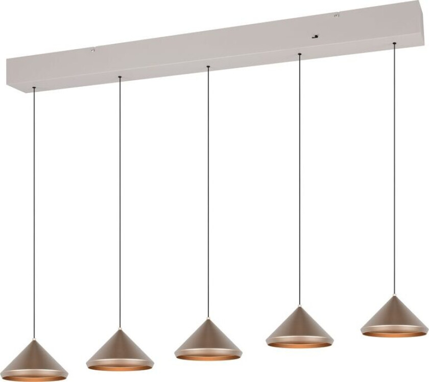 Pendellampe TRIO Laguna - 5 lamper, Coffee