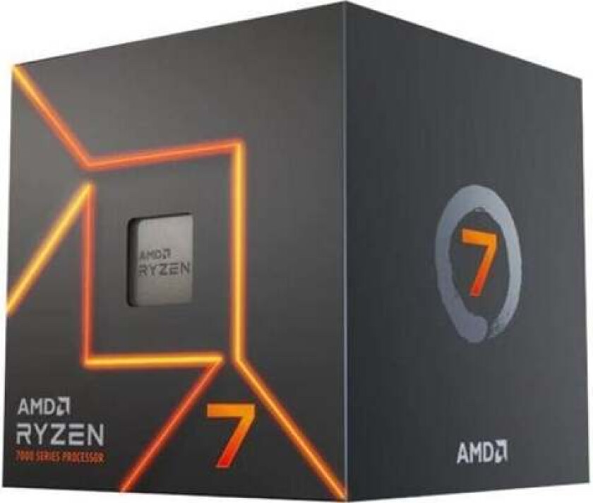 Ryzen 7 7700 / 3.8 GHz processor - Box Prosessor/CPU - 8 kjerner - 3.8 GHz - AM5 - Boks (med kjøler)