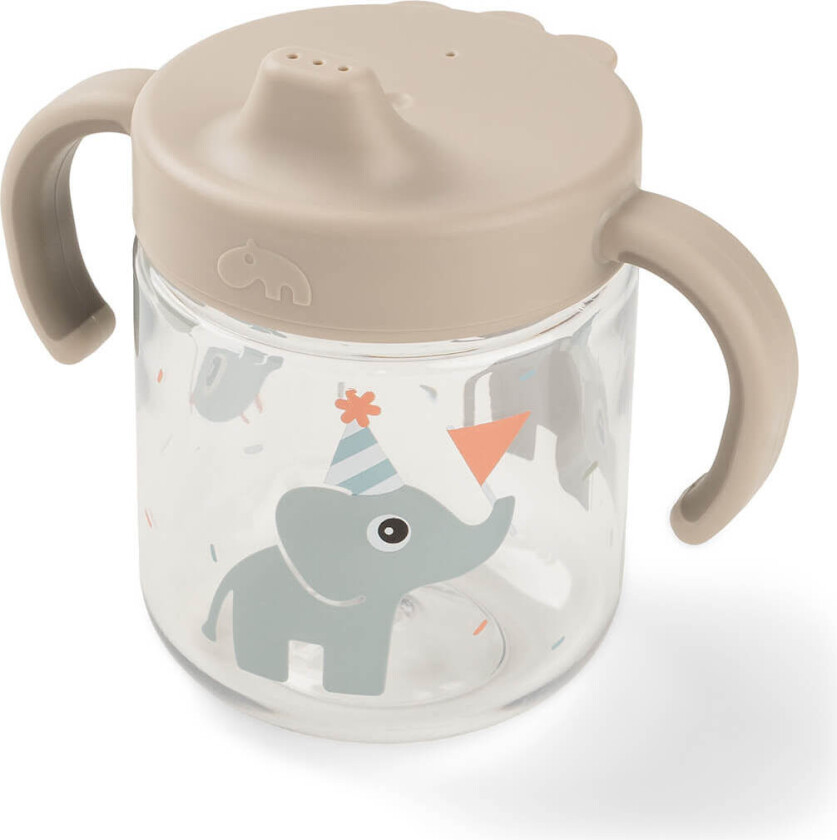 Learning Spout Cup with 2 Handles - Celebration Sand -Ø 7,5 x H 11 cm