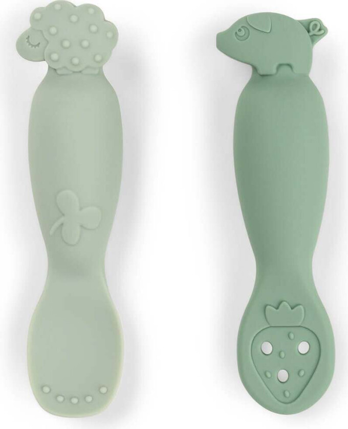 Learning spoon set - Tiny farm Green - 10 x 2,7 x 2,5 cm