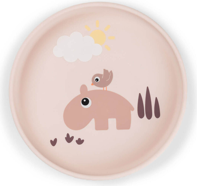 Silicone Stick&Stay Plate - Playground Powder -Ø 18 x H 3 cm