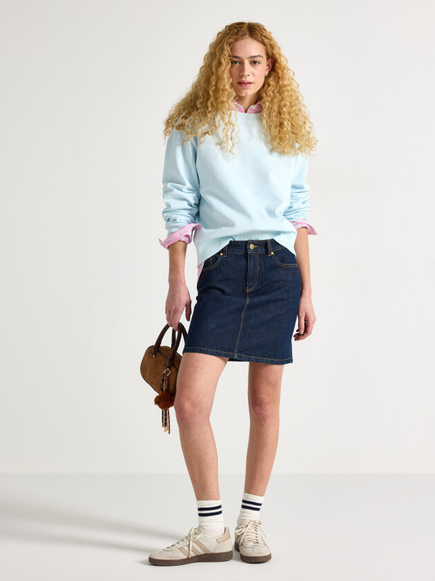 Mini denim skjørt