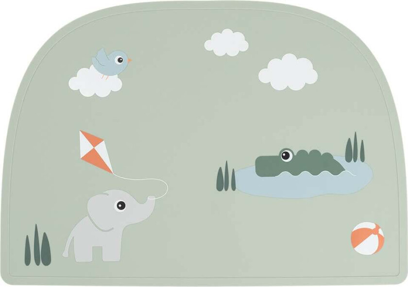 Silicone placemat Playground - Green - 38 x 26,5 cm