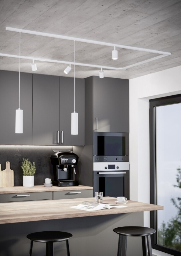 EASYT TUBE PENDEL H1100 M/ADAPTOR HVID