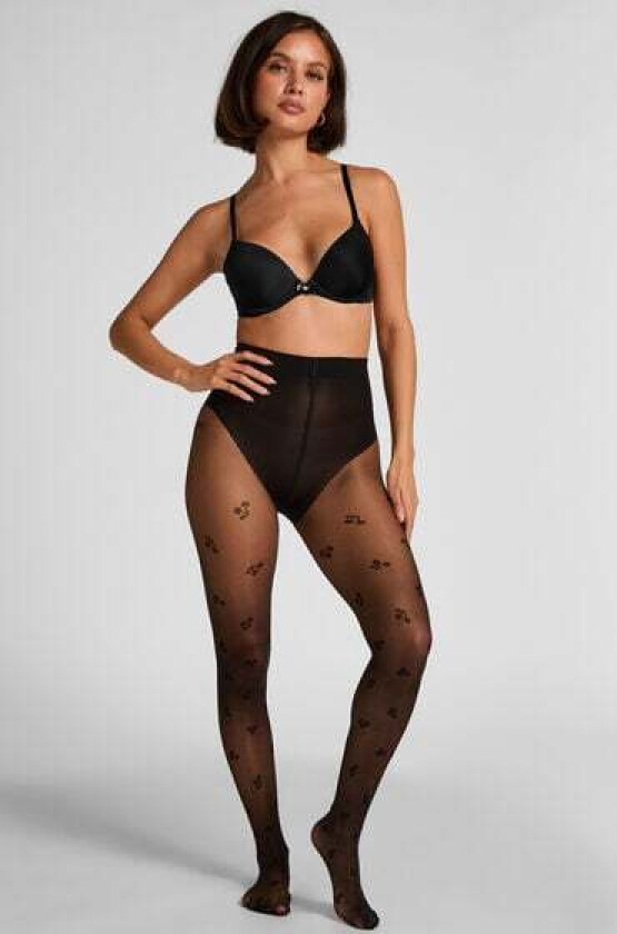 Panty 15DEN-trykk Svart