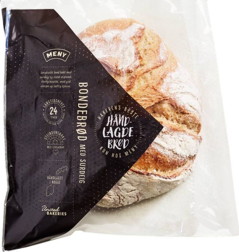 Bondebrød Surdeig 760g Håndlagd