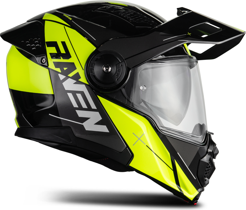 Åpningshjelm Raven Adventure Fluo Gul/SvartXL