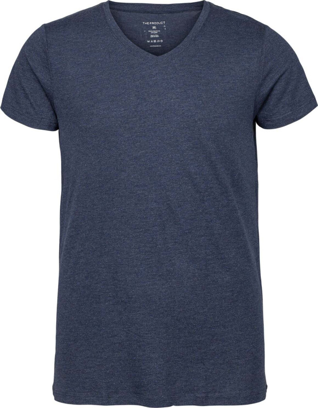 MEN V-NECK T-SHIRT - XXL / 80 Blue Melange