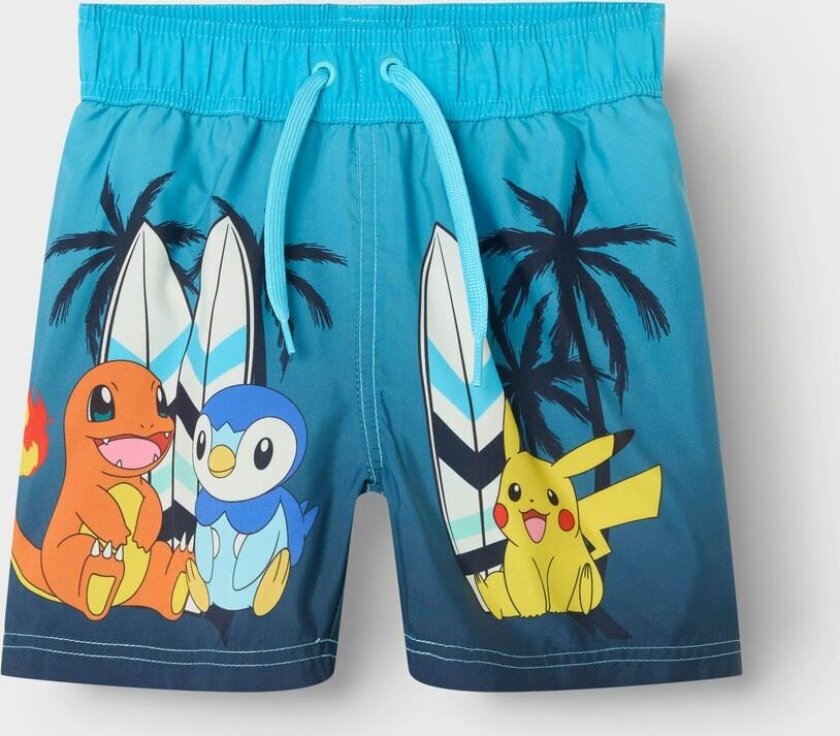 Mccoy Pokemon Long Swimshorts Sky - Blå - Barn - Badetøy - Badeshorts