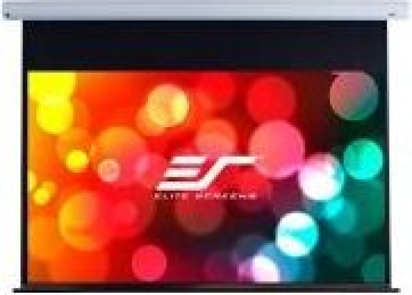 Saker Series SK100XHW-E12 - Projeksjonsskjerm - takmonterbar, veggmonterbar - motorisert - 230 V - 100 (254 cm) - 16:9 - MaxWhite FG - hvit emalje